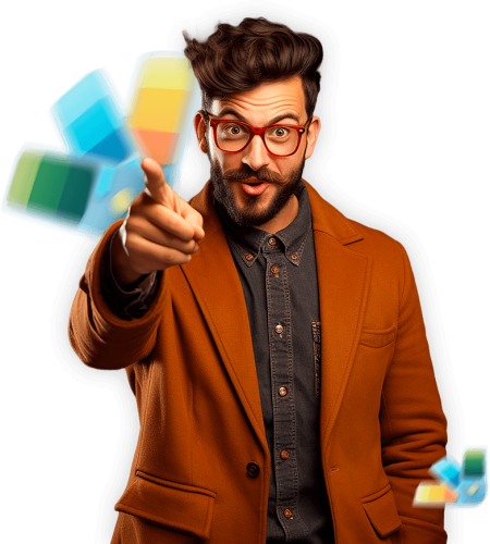 Joven que estudia diseño gráfico concepto desarrolla tu creatividad